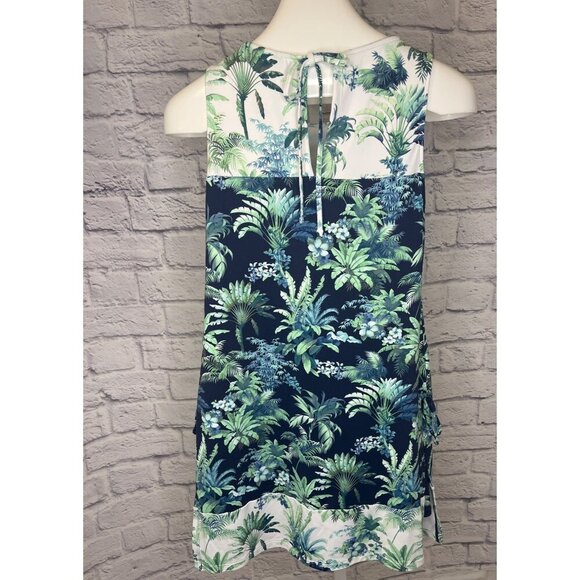 Tommy Bahama Art of Palms Hich Neck Romper Skort Dress UPF 50+ Women's Size XSM - Picture 3 of 11